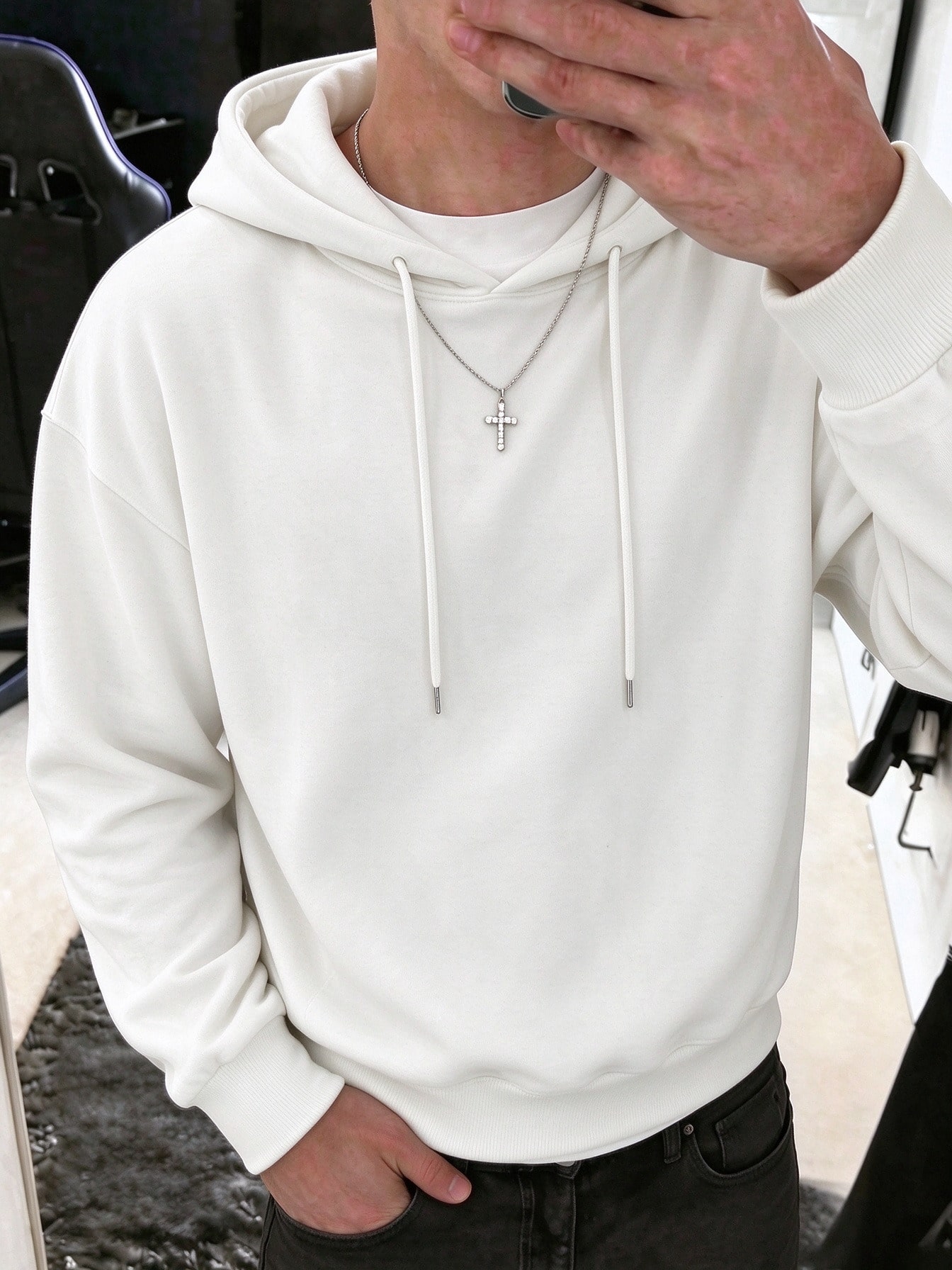 Hoodie homme zippé minimaliste